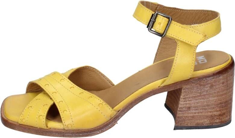 Moma Vintage Leren Sandalen voor Vrouwen Yellow Dames
