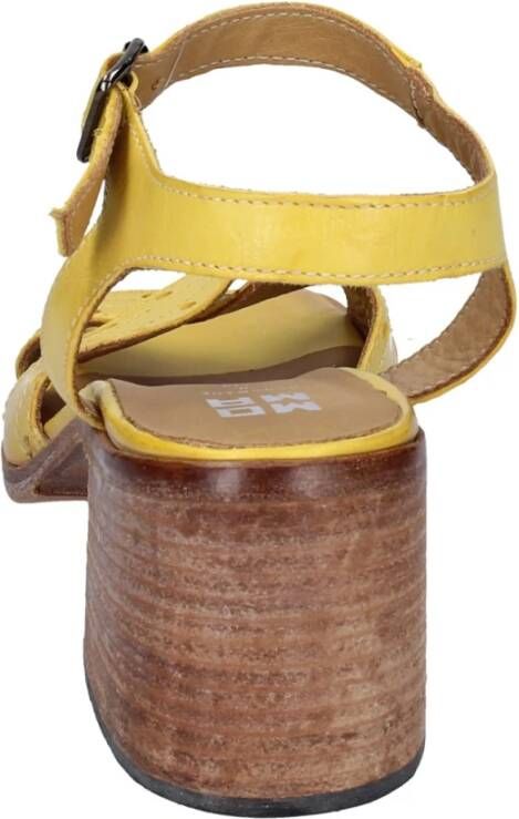 Moma Vintage Leren Sandalen voor Vrouwen Yellow Dames