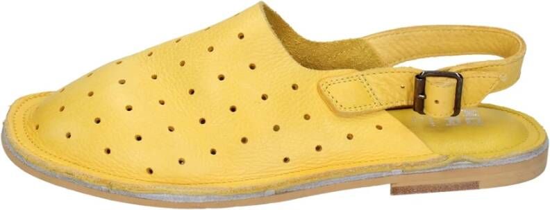 Moma Vintage Leren Sandalen voor Vrouwen Yellow Dames