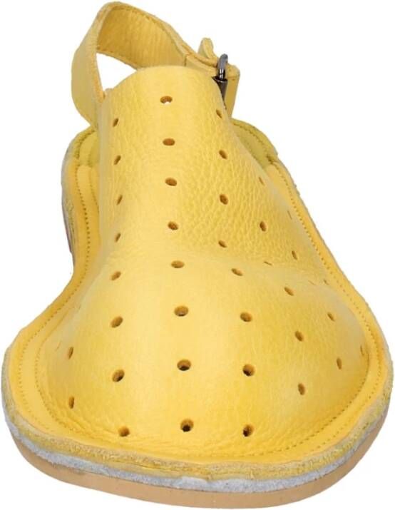 Moma Vintage Leren Sandalen voor Vrouwen Yellow Dames
