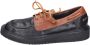 Moma Vintage Leder Sneakers Black Heren - Thumbnail 2