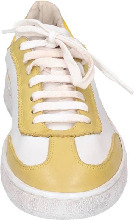 Moma Vintage Leder Sneakers Yellow Dames