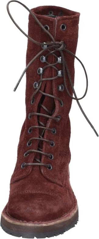 Moma Vintage Suède Dameslaarzen Brown Dames