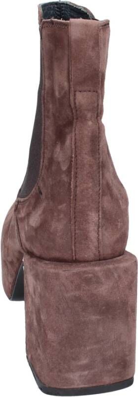 Moma Vintage Suède Enkellaarzen voor vrouwen Brown Dames