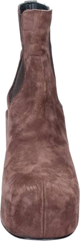 Moma Vintage Suède Enkellaarzen voor vrouwen Brown Dames