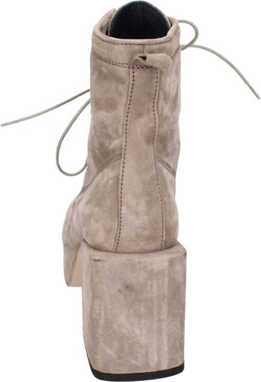 Moma Vintage Suède Enkellaarzen voor vrouwen Gray Dames
