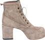 Moma Vintage Suède Enkellaarzen voor vrouwen Gray Dames - Thumbnail 3