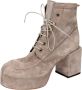 Moma Vintage Suède Enkellaarzen voor vrouwen Gray Dames - Thumbnail 5