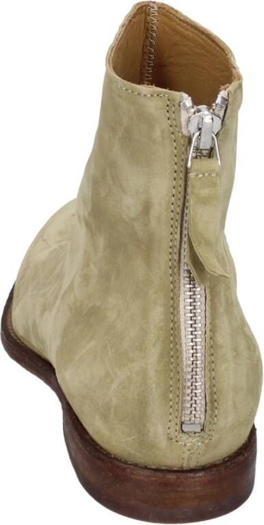 Moma Vintage Suède Enkellaarzen Green Dames