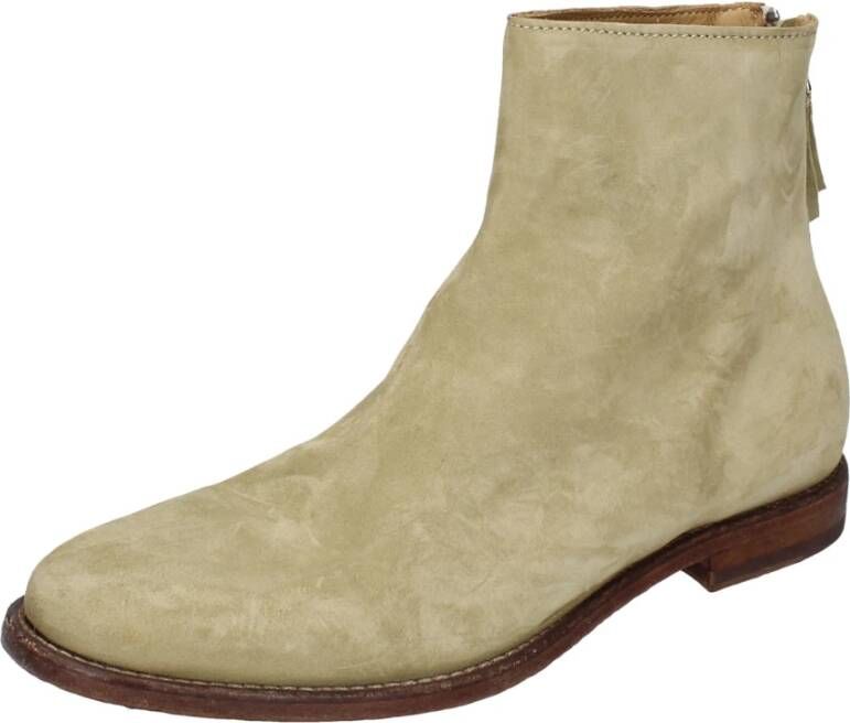 Moma Vintage Suède Enkellaarzen Green Dames