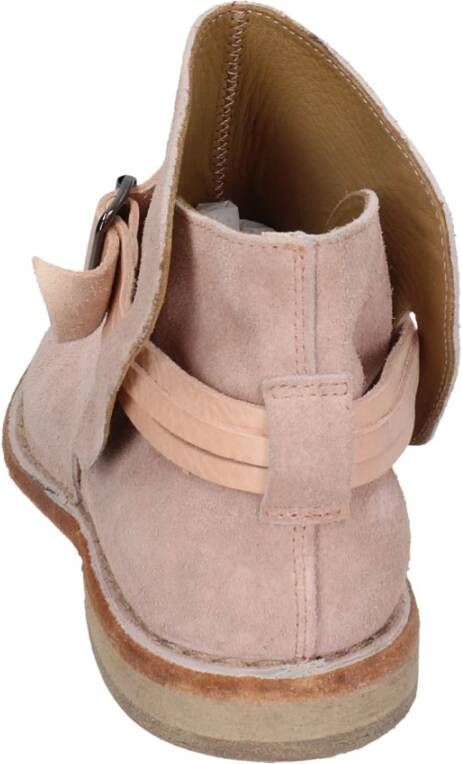 Moma Vintage Suède Enkellaarzen Pink Dames