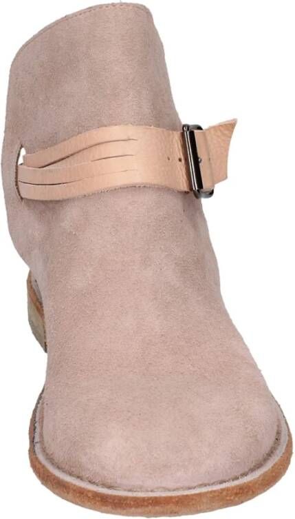 Moma Vintage Suède Enkellaarzen Pink Dames