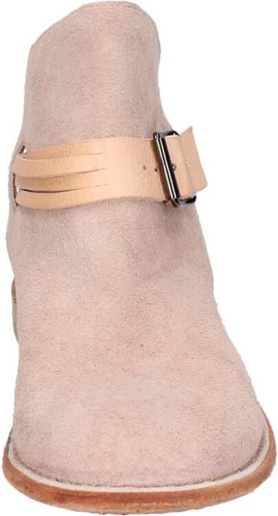 Moma Vintage Suède Enkellaarzen Pink Dames