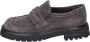 Moma Vintage Suède Loafers voor Mannen Gray Heren - Thumbnail 2