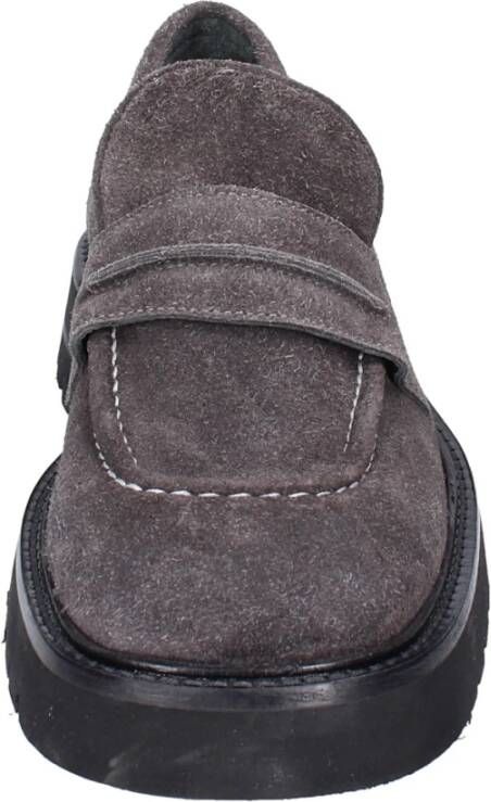 Moma Vintage Suède Loafers voor Mannen Gray Heren