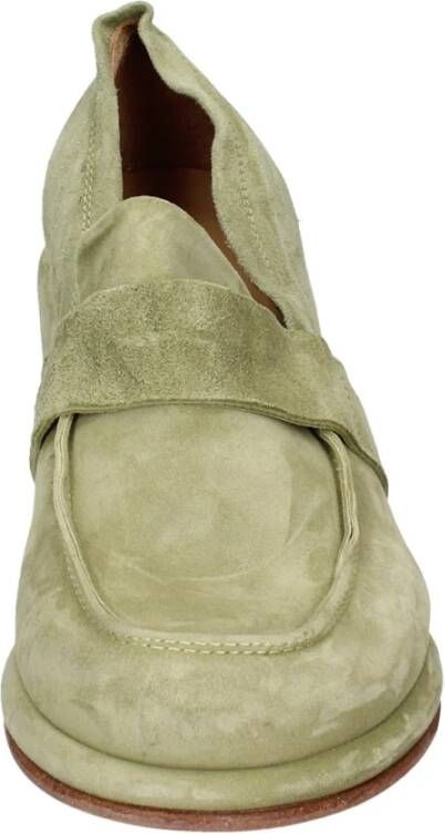 Moma Vintage Suède Loafers voor Vrouwen Green Dames