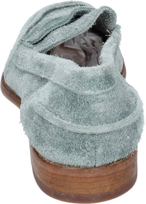 Moma Vintage Suède Loafers voor Vrouwen Green Dames