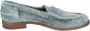 Moma Vintage Suède Loafers voor Vrouwen Green Dames - Thumbnail 3