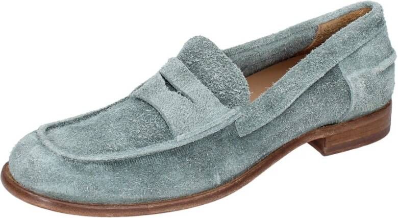 Moma Vintage Suède Loafers voor Vrouwen Green Dames