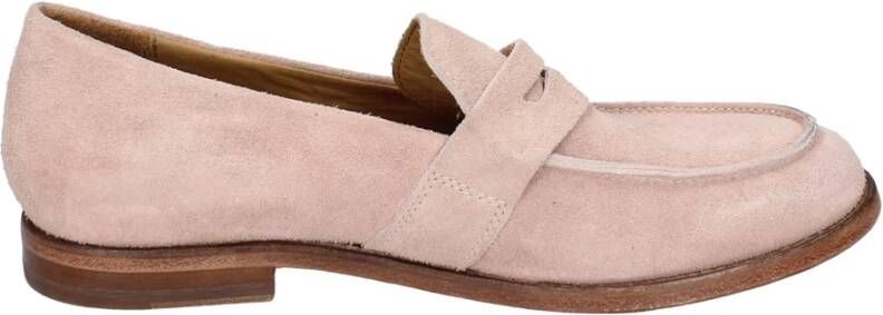 Moma Vintage Suède Loafers voor Vrouwen Pink Dames