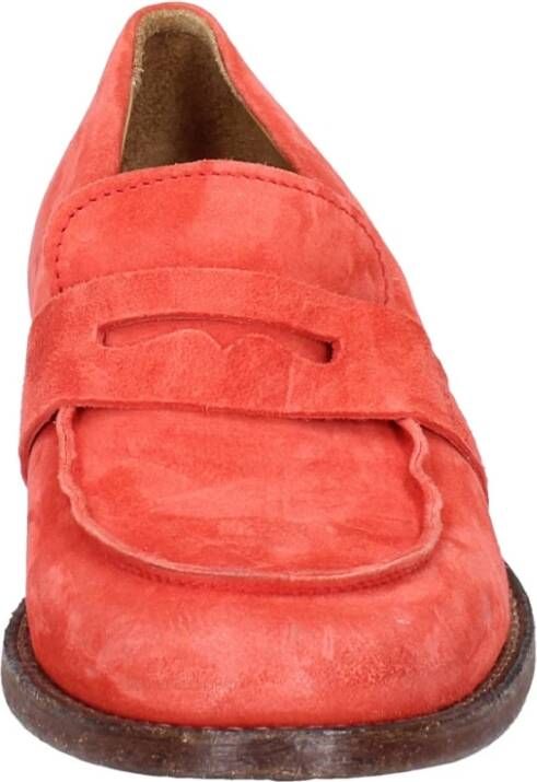 Moma Vintage Suède Loafers voor Vrouwen Red Dames
