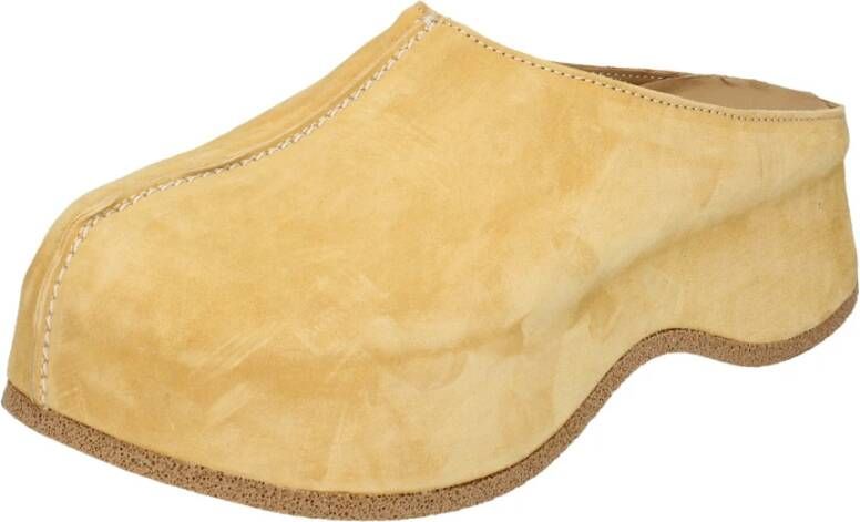 Moma Vintage Suède Sandalen voor Vrouwen Yellow Dames