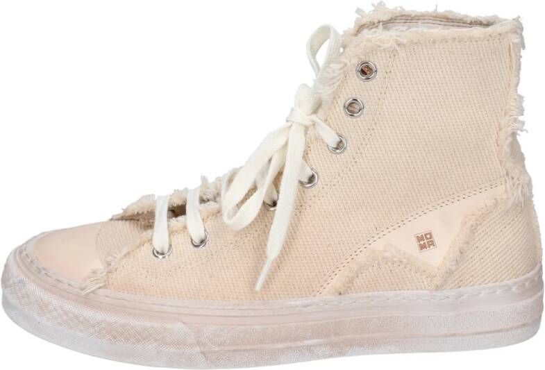 Moma Vintage Textiel Sneakers voor Vrouwen Beige Dames