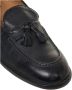 Moma Zwarte leren loafers met franje detail - Thumbnail 2