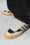 Moncler Canvas Leren Sneakers Ronde Neus Beige - Thumbnail 4