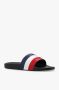 Moncler Zwarte Zwembad Slippers met Tricolor Band Black - Thumbnail 8