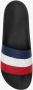 Moncler Zwarte Zwembad Slippers met Tricolor Band Black - Thumbnail 9