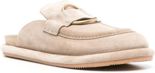 Moncler Bell Mule Platte Schoenen Beige Dames