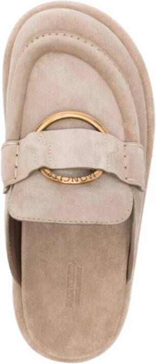 Moncler Bell Mule Platte Schoenen Beige Dames