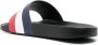 Moncler Zwarte Zwembad Slippers met Tricolor Band Black - Thumbnail 10