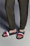 Moncler Zwarte Zwembad Slippers met Tricolor Band Black - Thumbnail 13