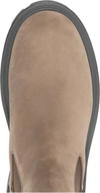 Moncler Bruine leren laarzen