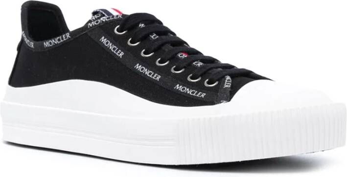 Moncler Canvas Glissiere Sneakers Black Heren