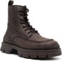 Moncler Stad enkellaarzen in bruin leer Brown Heren - Thumbnail 4