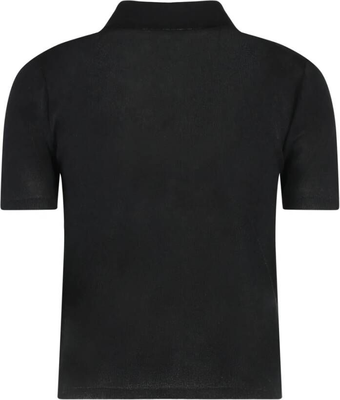 Moncler Gebreide Katoenmix Poloshirt met Ribboord