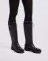 Moncler Zwarte kniehoge laarzen met reliëflogo Black Dames - Thumbnail 14