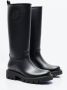 Moncler Zwarte kniehoge laarzen met reliëflogo Black Dames - Thumbnail 29
