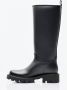 Moncler Zwarte kniehoge laarzen met reliëflogo Black Dames - Thumbnail 30