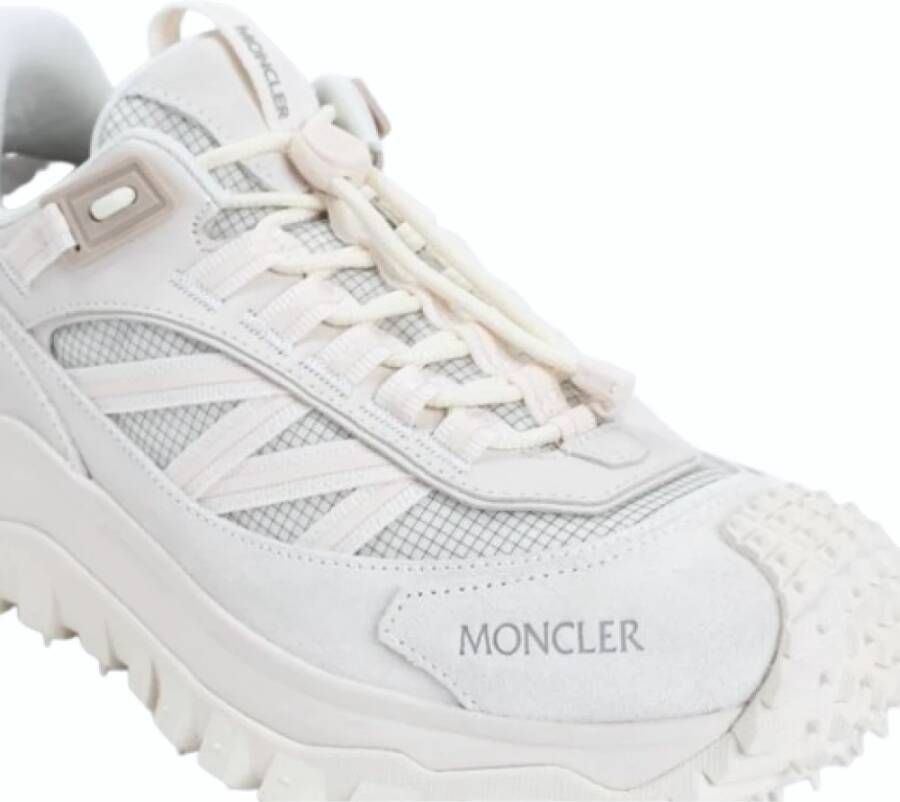 Moncler Ivory Sneaker Trailgrip in Mesh en Suède