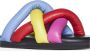 Moncler Leren Slides met Kleurblok Effect Multicolor Dames - Thumbnail 4