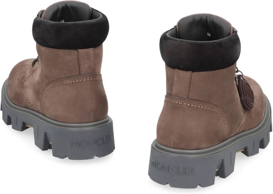 Moncler Leren veterschoenen met verwijderbaar logopatch