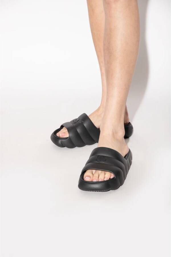 Moncler Lilo rubberen slippers Zwart Dames