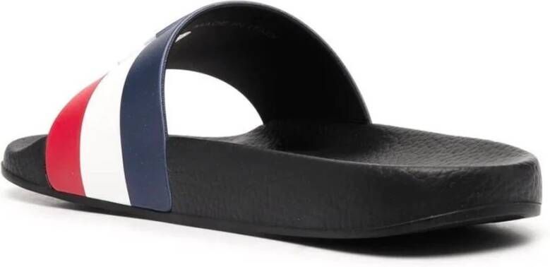 Moncler Logo Slides Black Dames