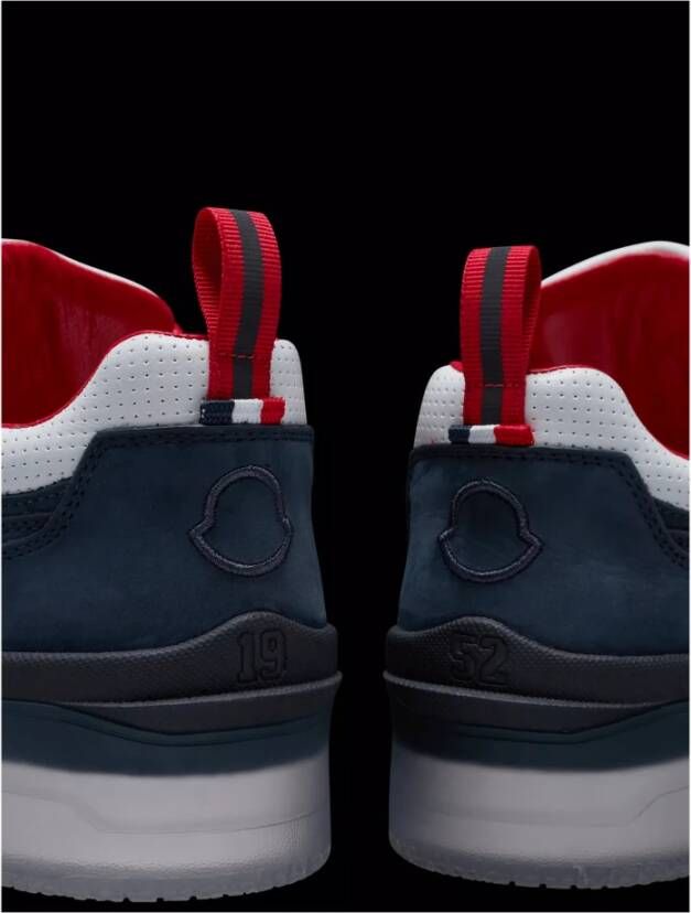 Moncler Low Top Wit Blauw Rode Sneakers