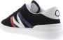 Moncler Navy Blue Red and White Calf Suede Monaco M Low Top Sneakers Zwart Heren - Thumbnail 2