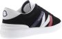 Moncler Navy Blue Red and White Calf Suede Monaco M Low Top Sneakers Zwart Heren - Thumbnail 3